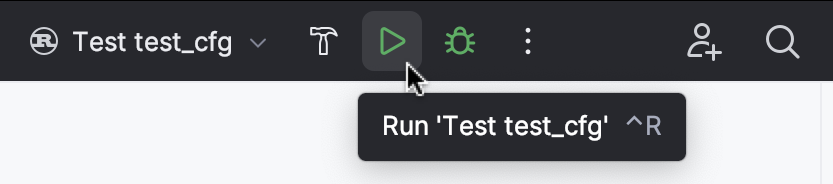 Running a run/debug configuration for tests Running a run/debug configuration for tests