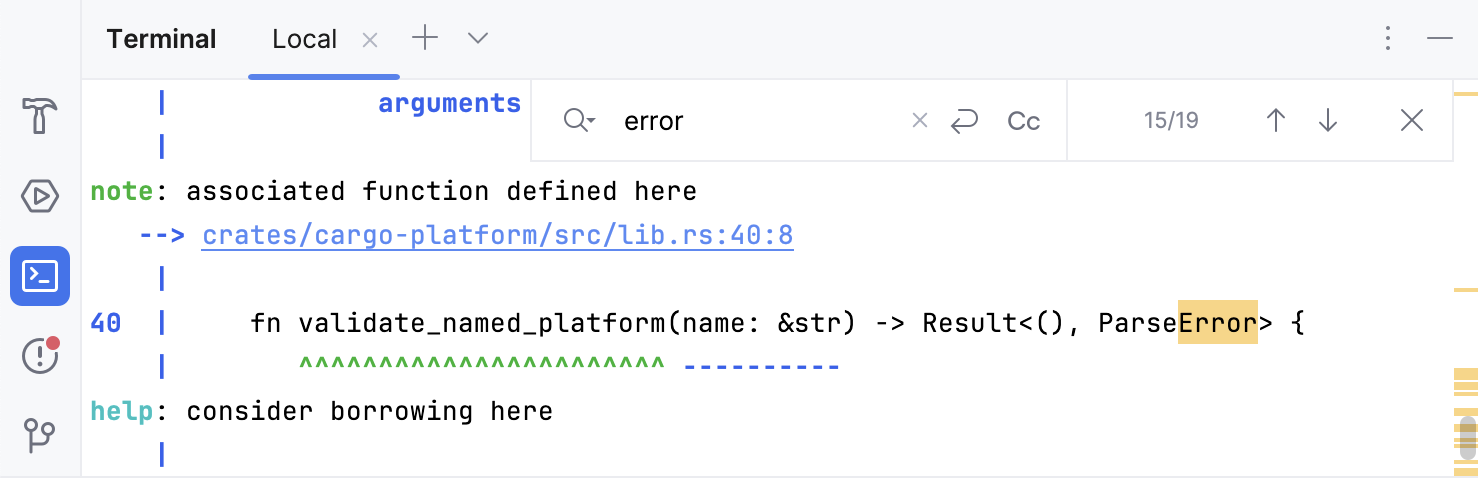 Searching in the Terminal Searching in the Terminal