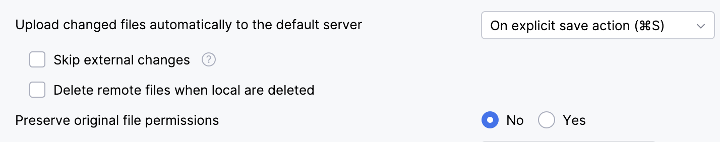 Upload changed files automatically to the default server Upload changed files automatically to the default server