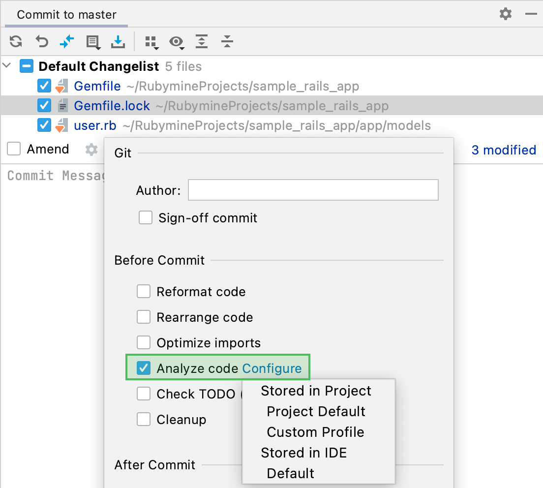 Run inspections before commit Run inspections before commit
