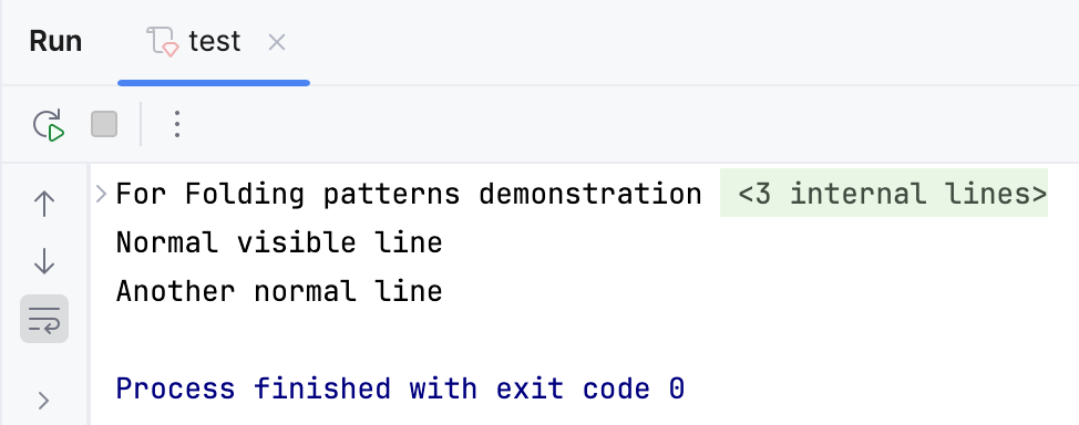 Console lines folding