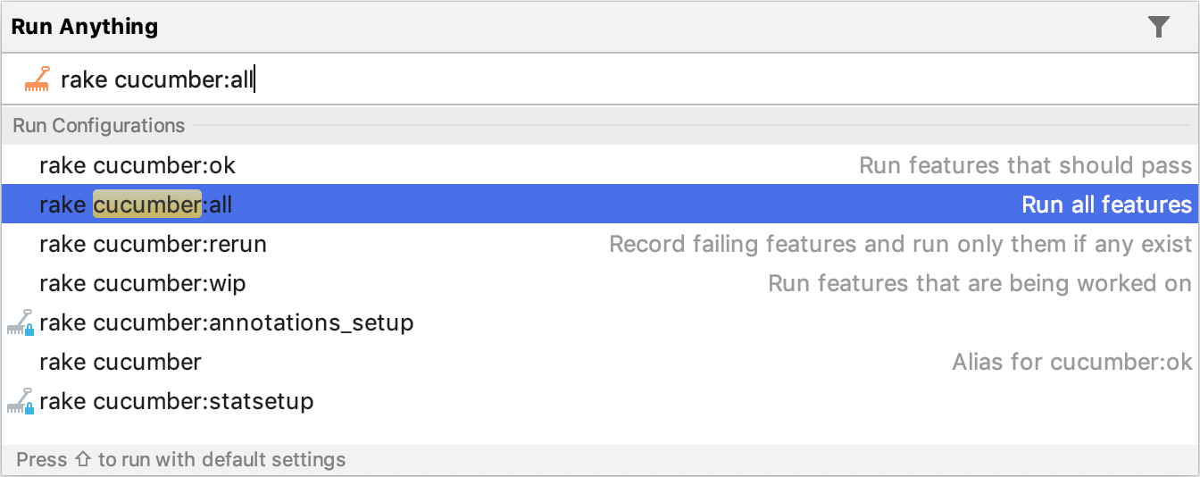 Run cucumber using rake Run cucumber using rake