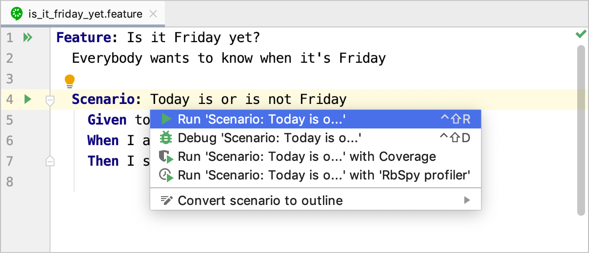 Run tests with Alt Enter Run tests with Alt Enter