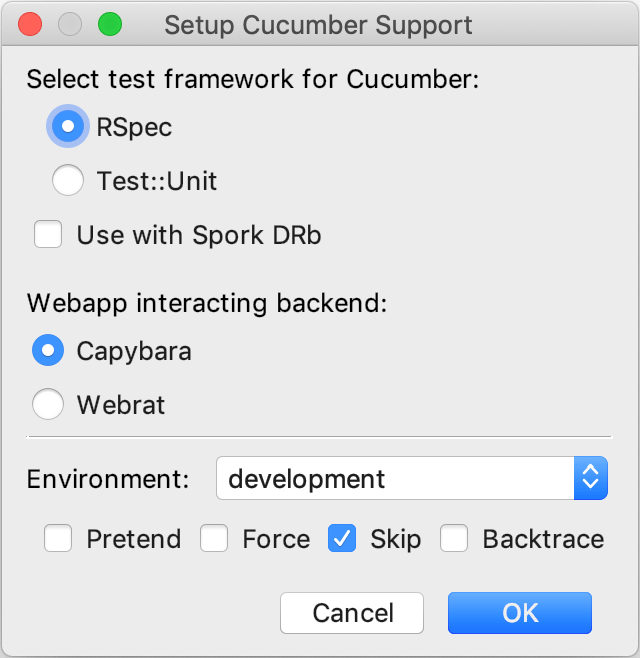 Setup Cucumber Support Setup Cucumber Support