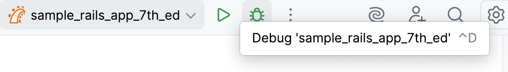 Debug selected configuration Debug selected configuration