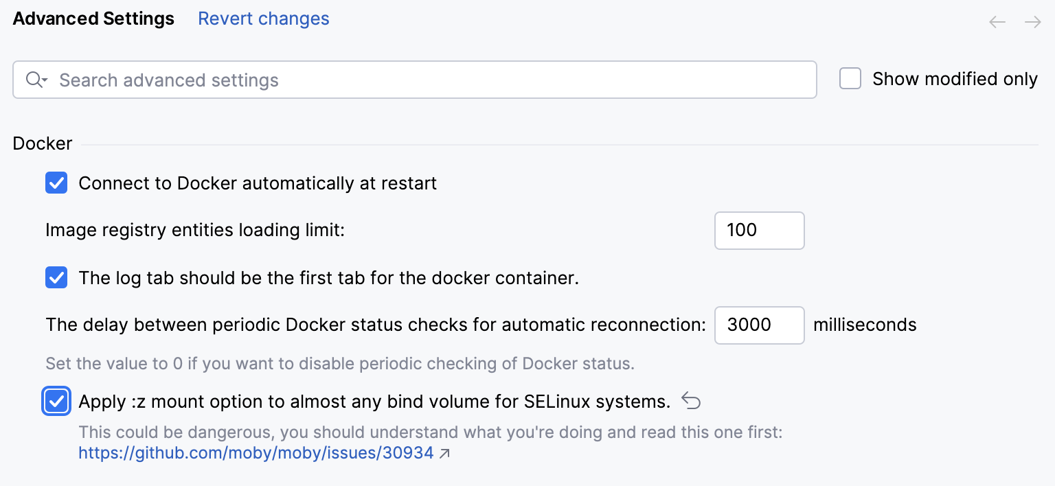 Binding for SELinux systems Binding for SELinux systems