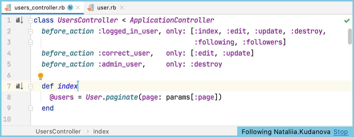 Following another participant Following another participant