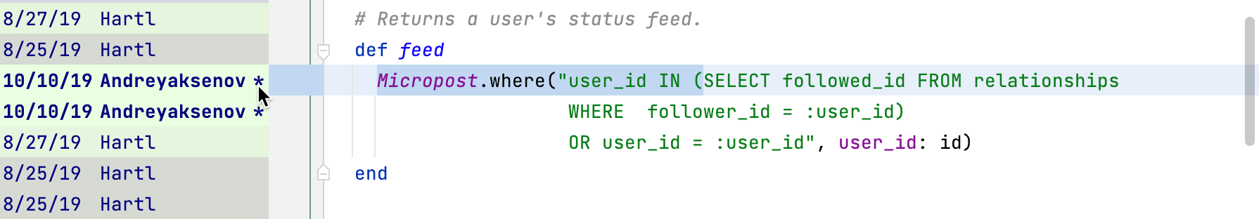 Difference in lines Difference in lines