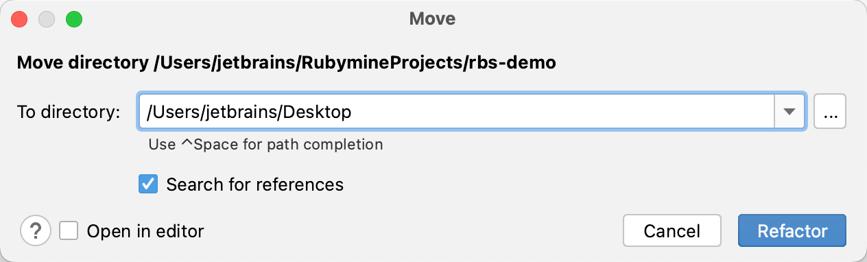 Moving a project to another location Moving a project to another location