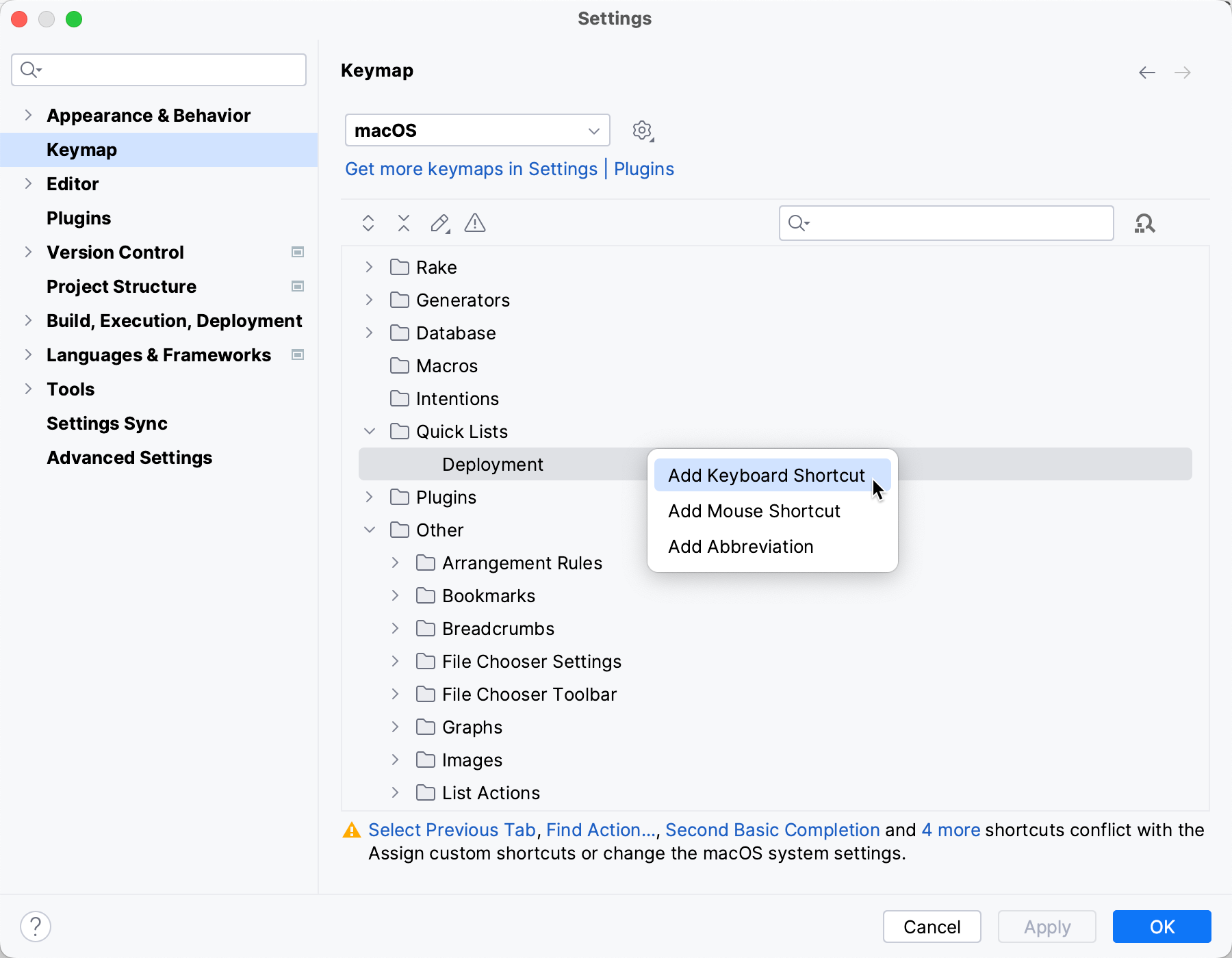 Access an action from a quick list Access an action from a quick list