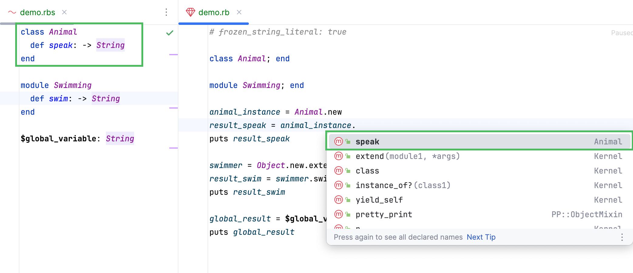 Extra declarations from RBS Extra declarations from RBS