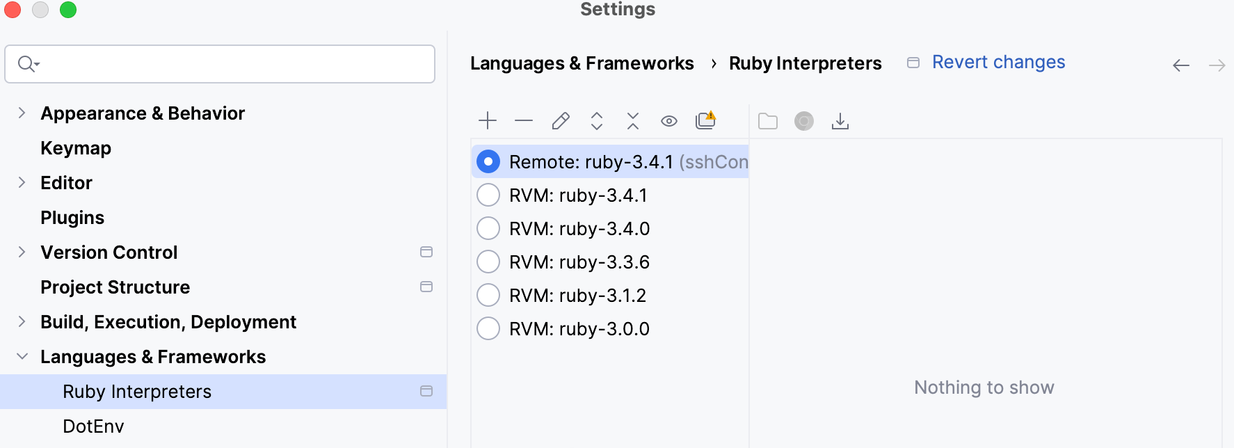 Configure remote ruby interpreter: SSH Configure remote ruby interpreter: SSH