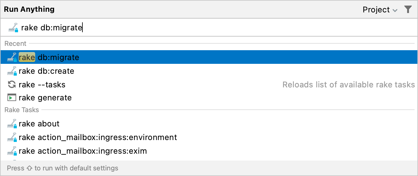 Run a Command in the Run Anything dialog Run a Command in the Run Anything dialog