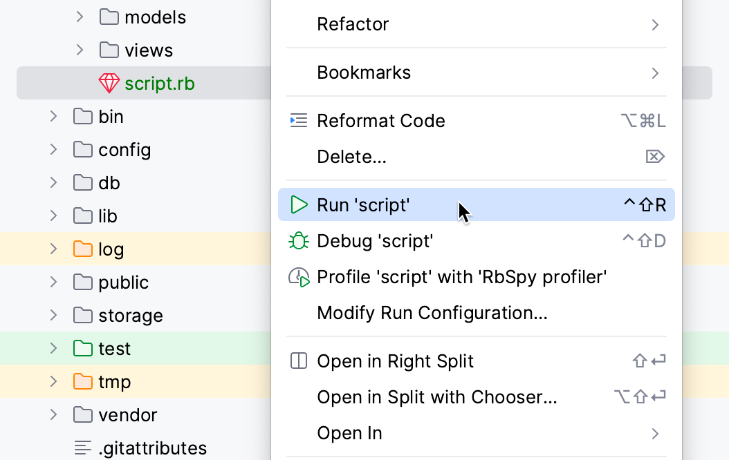 Run a script Run a script