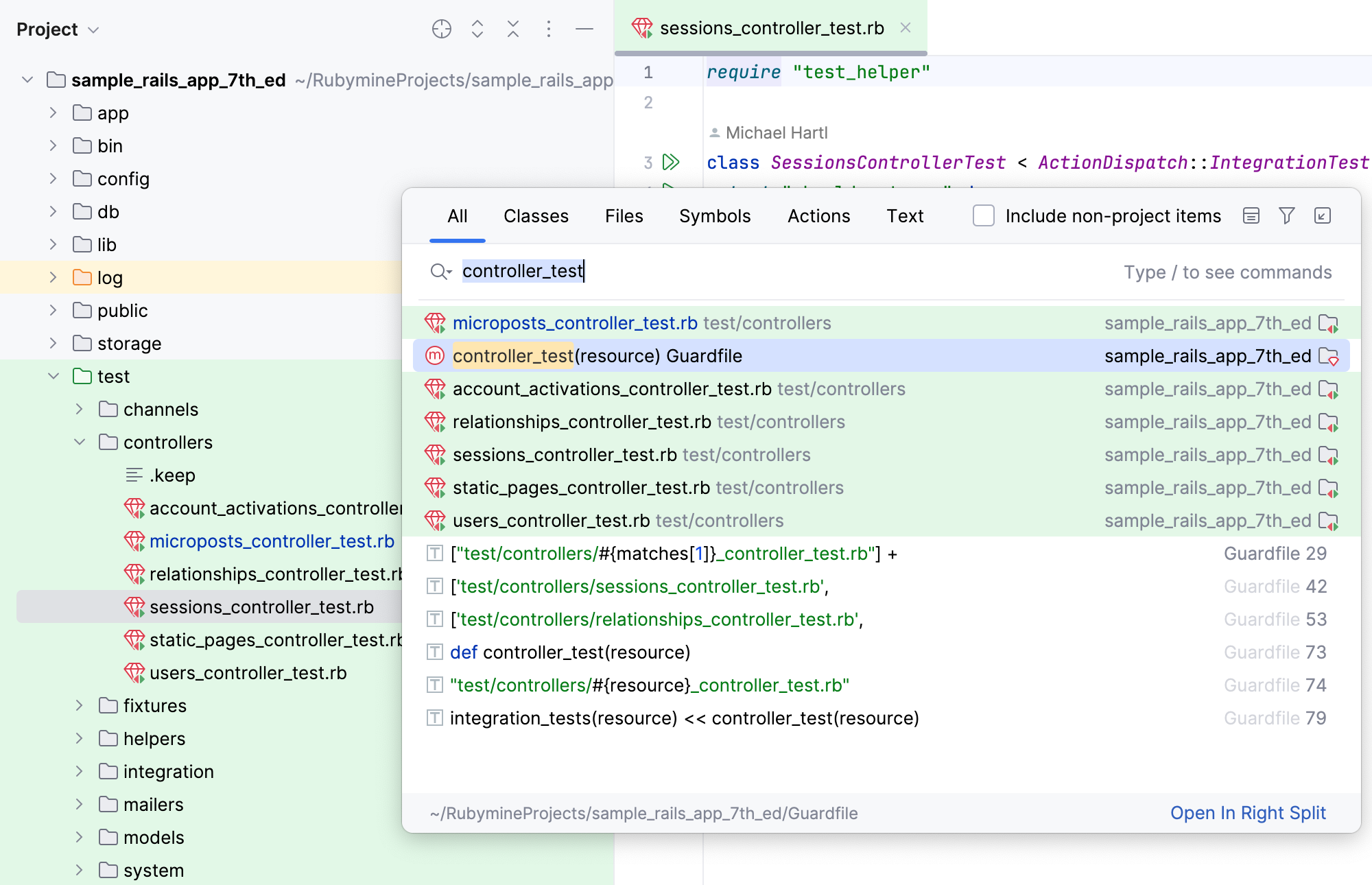 Scope highlighting in the editor tabs and search results Scope highlighting in the editor tabs and search results