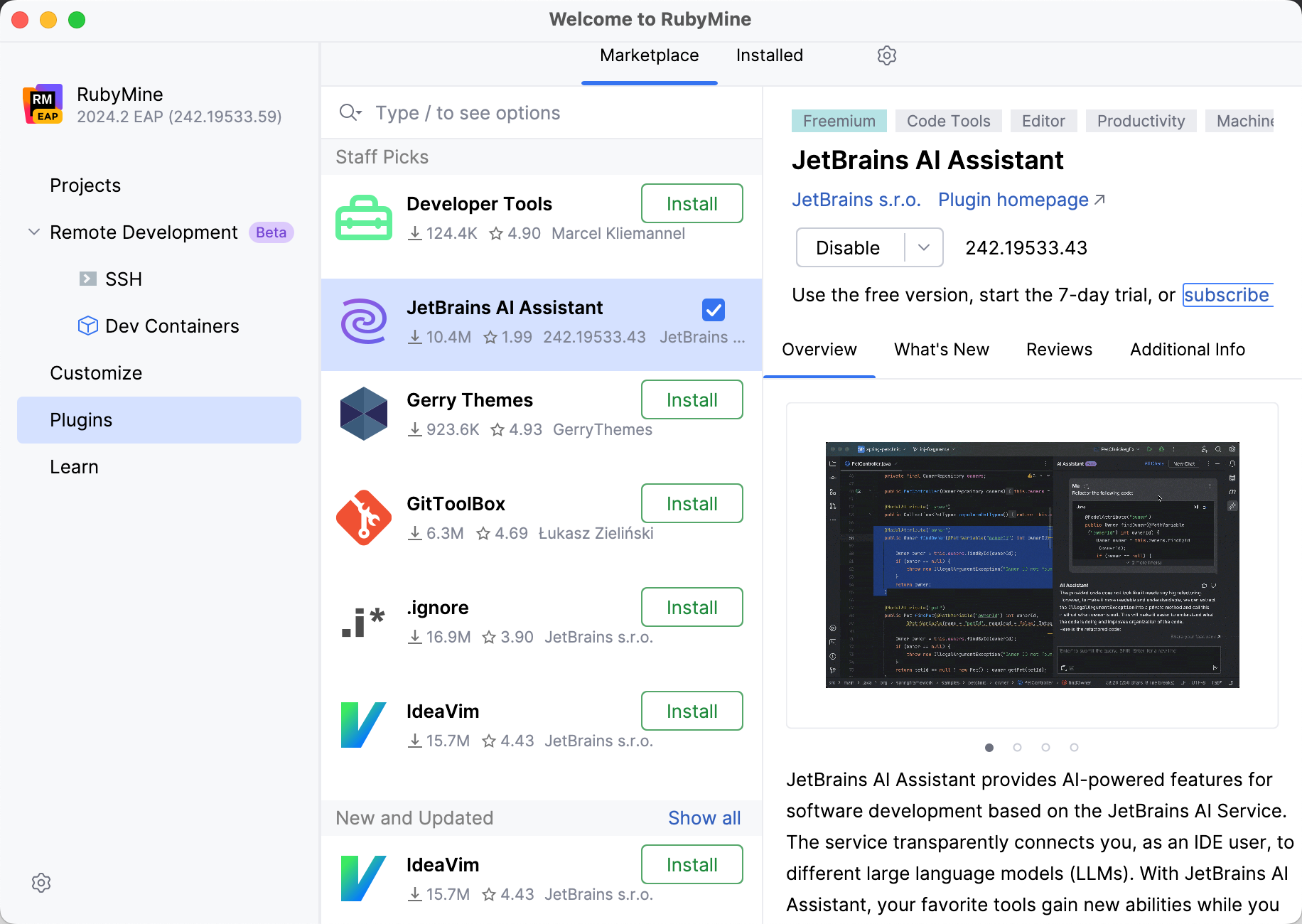 Install additional plugins Install additional plugins