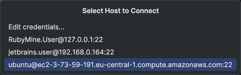SSH | RubyMine Documentation