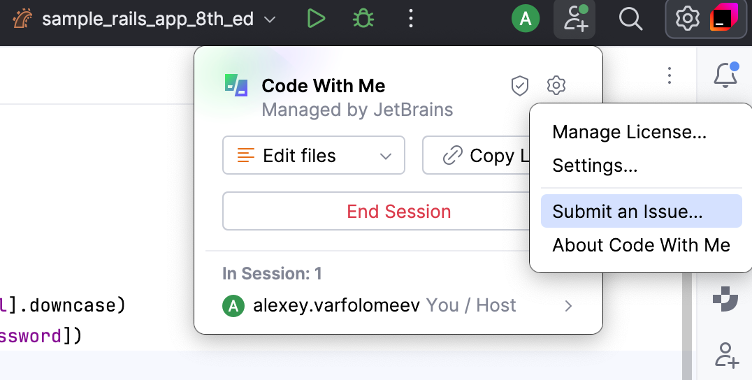 Submit issue as a Host