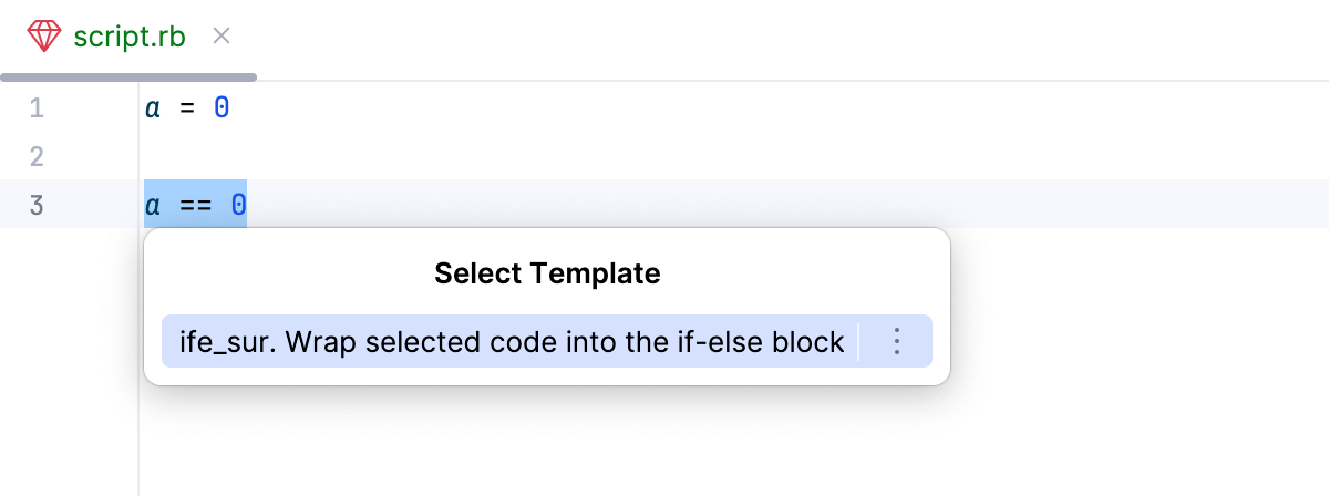Expand surround template