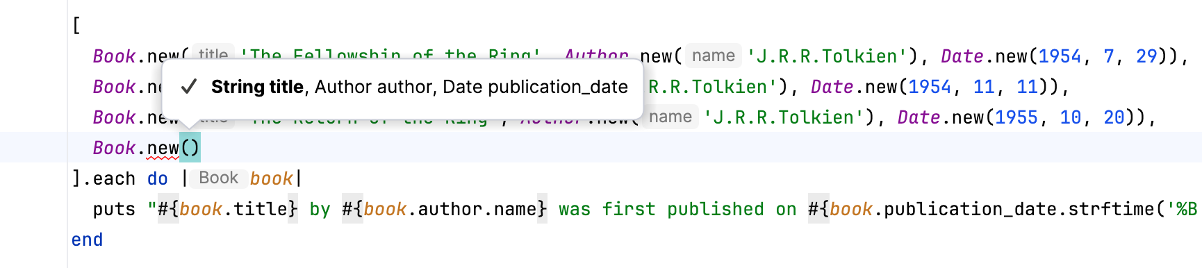 View Parameter Info View Parameter Info