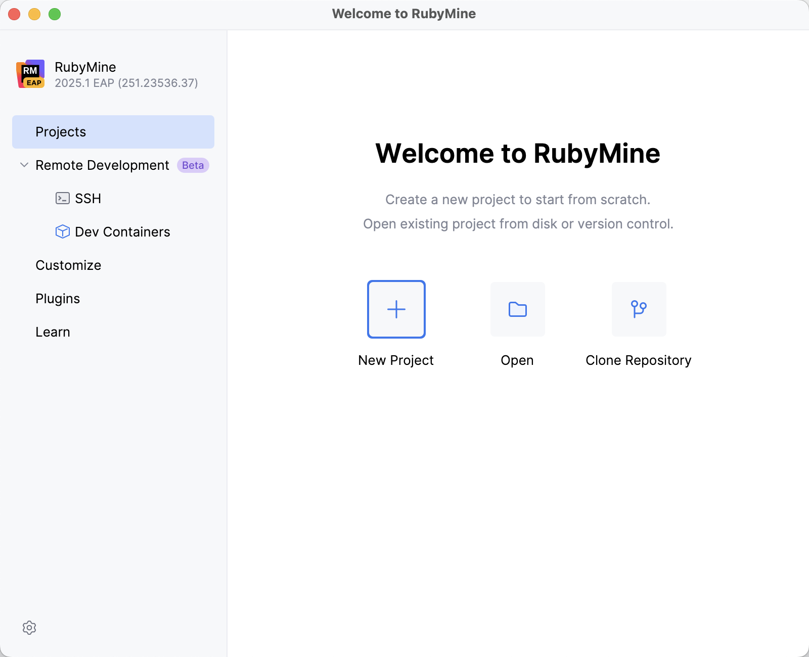 Welcome screen Welcome screen