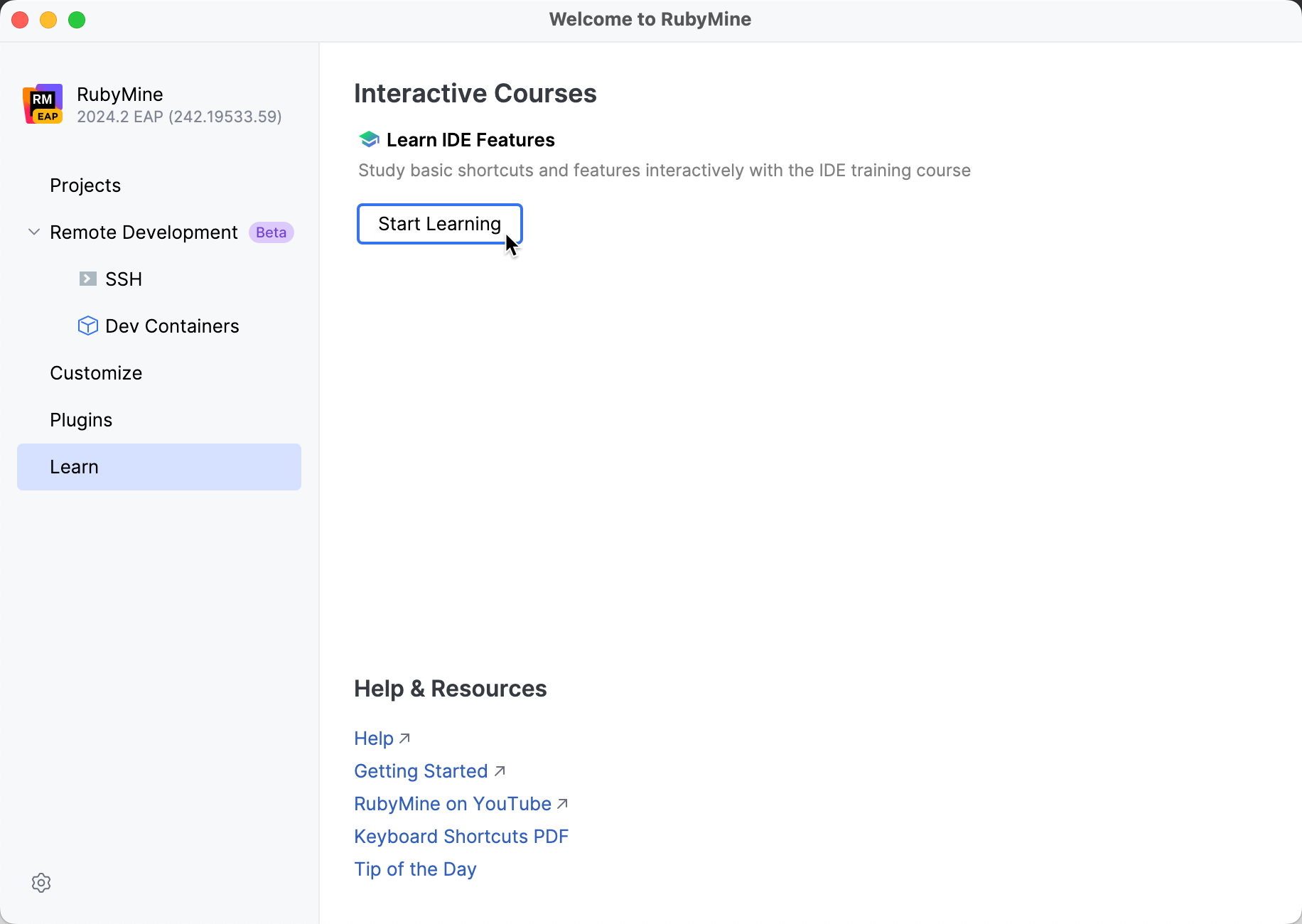 Start Learning Start Learning