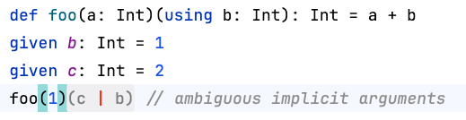 Highlight: Ambiguous implicits