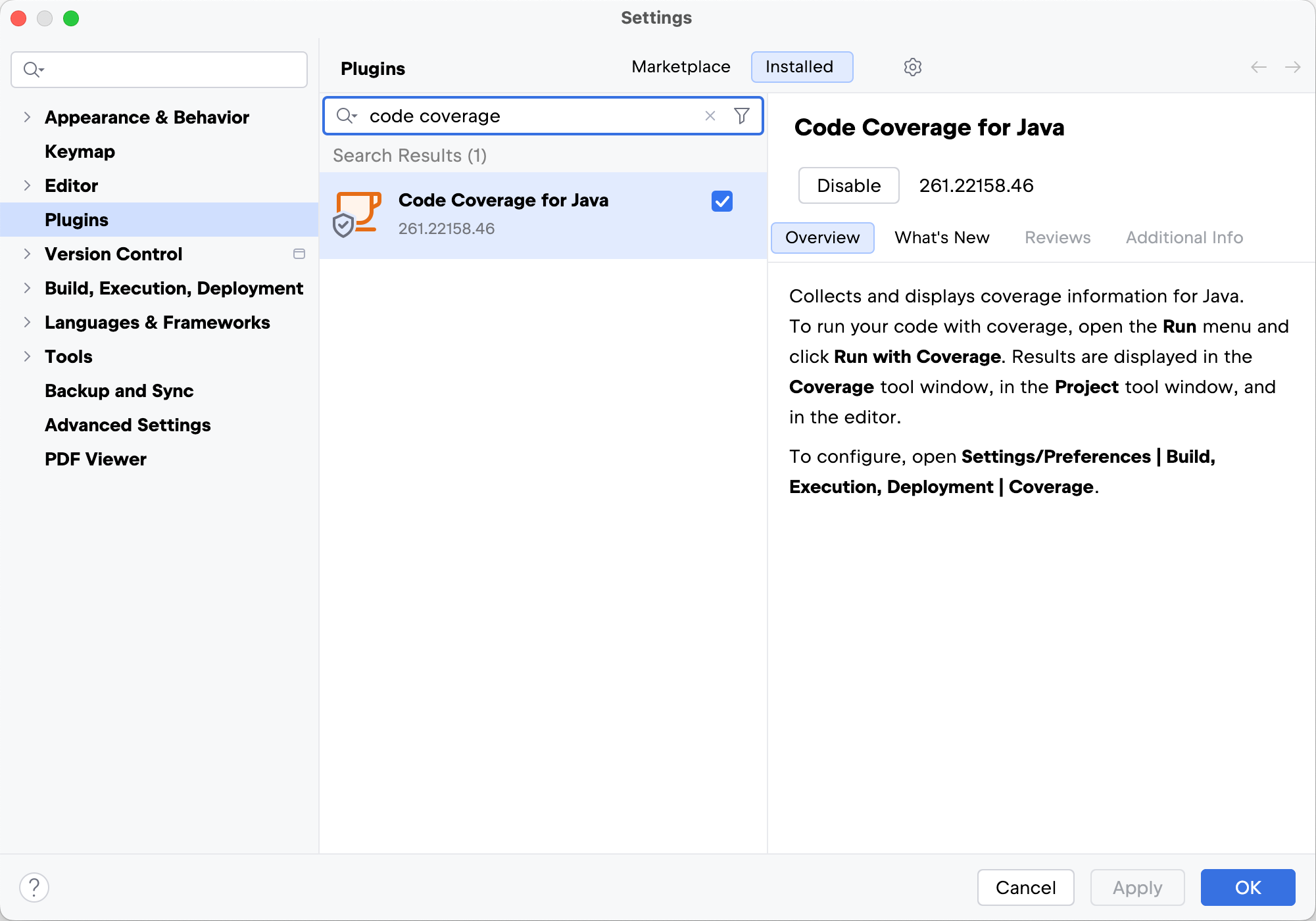 Code Coverage for Java