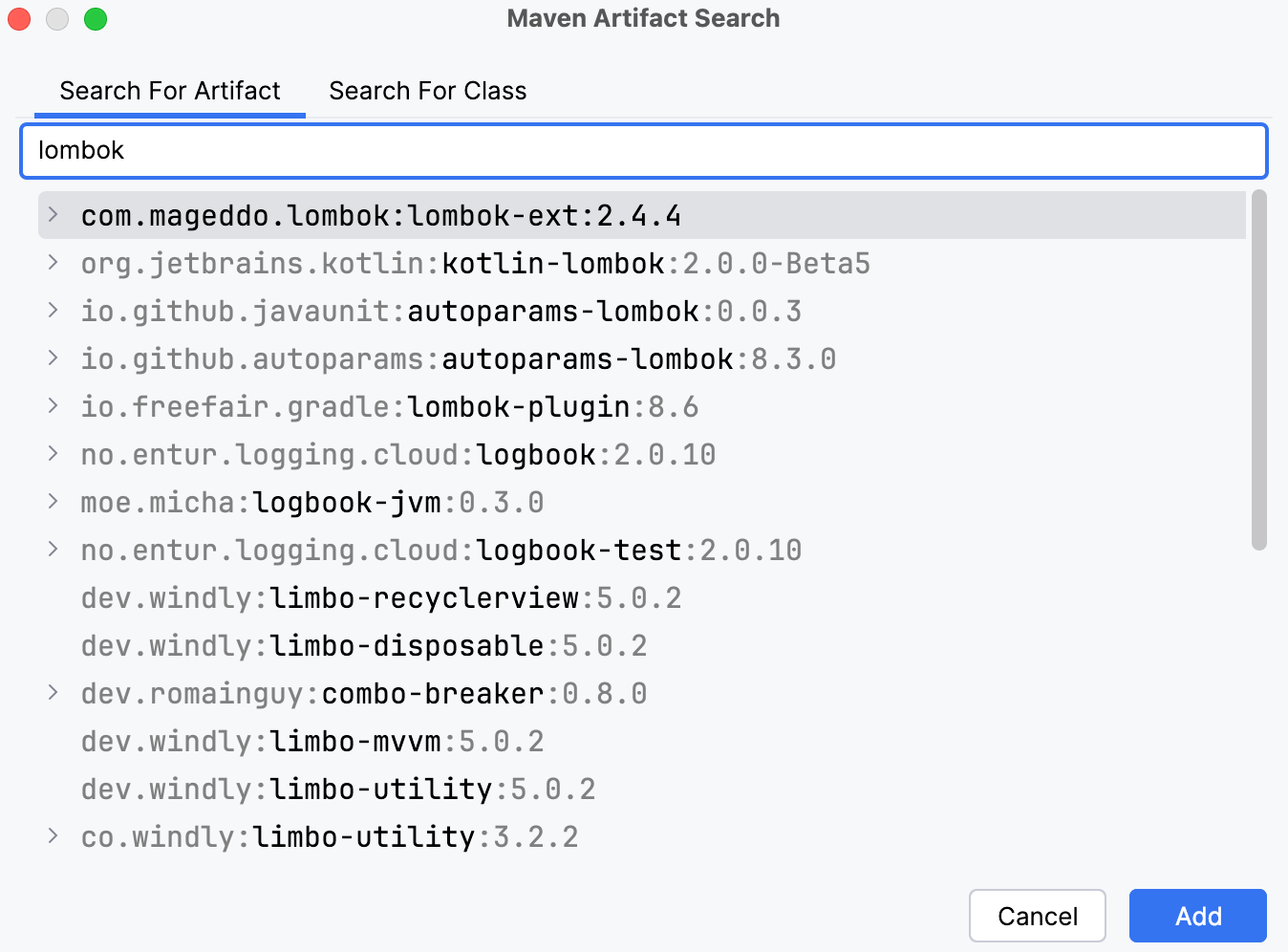 Search Artifact Search Artifact
