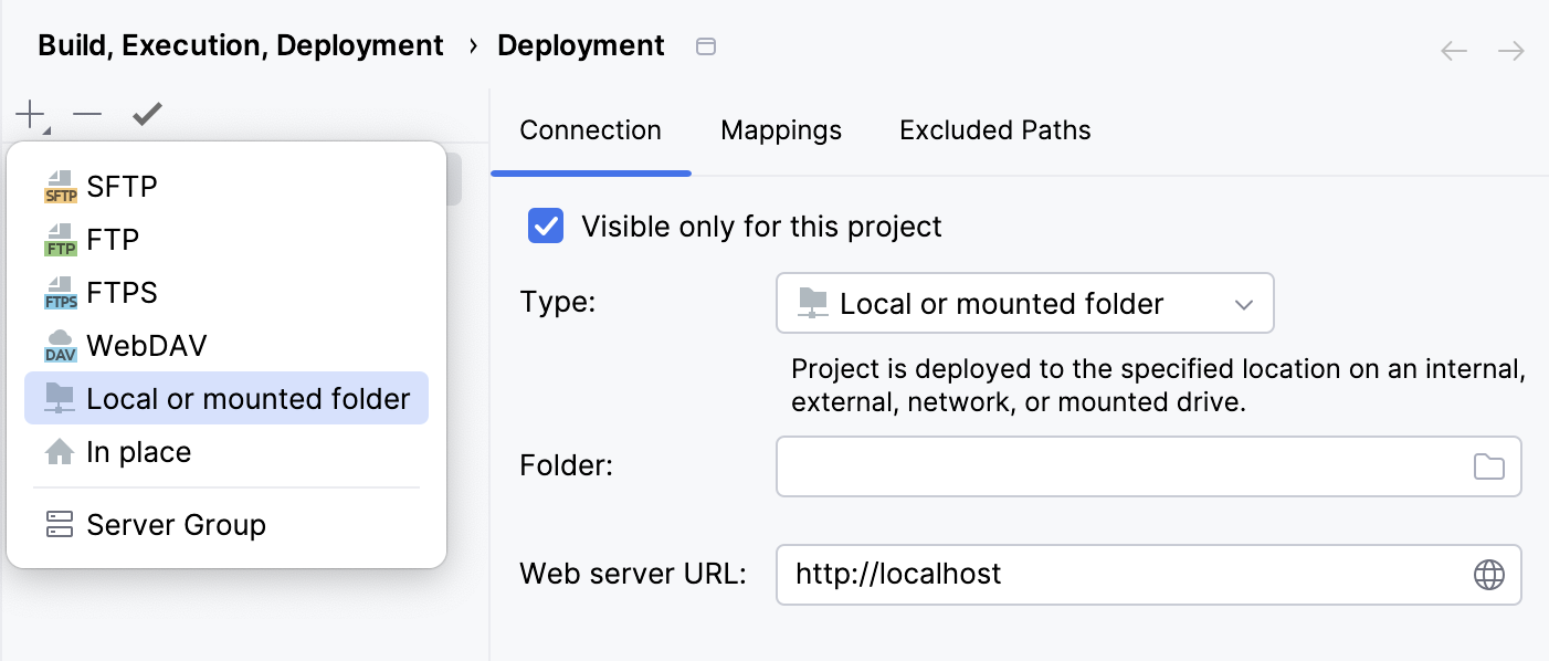 Add local or mounted folder Add local or mounted folder