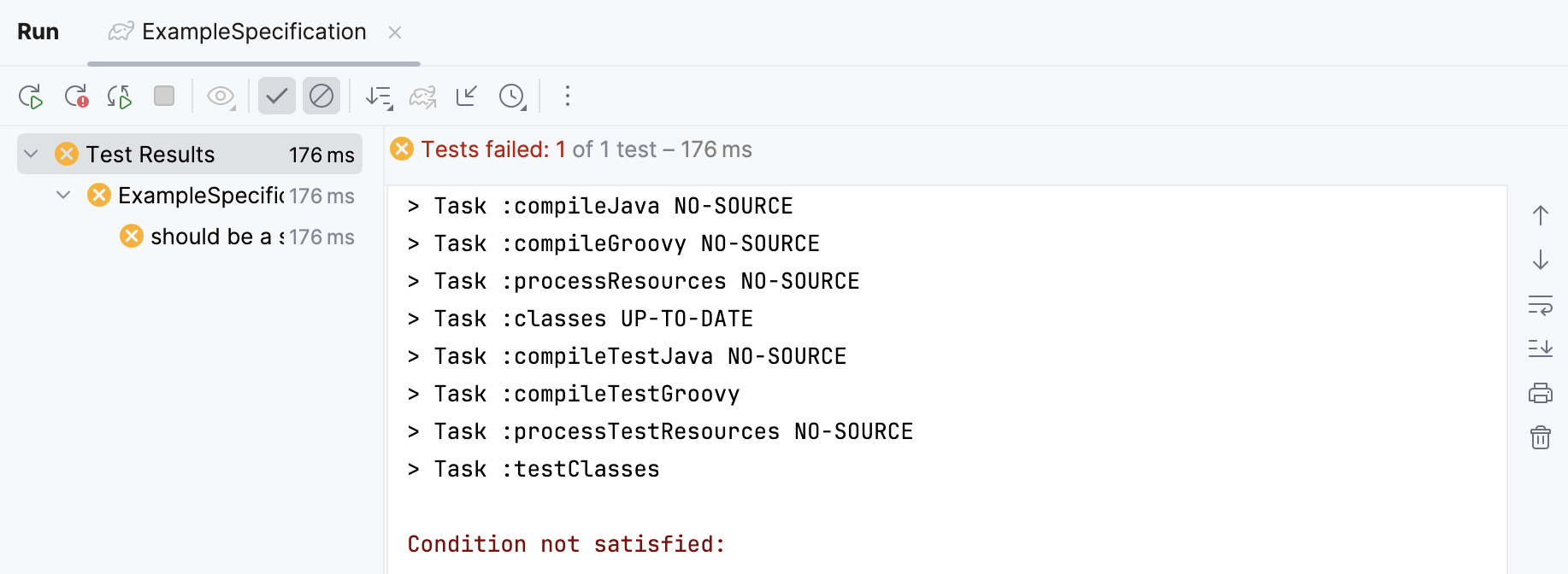 Spock test failed Spock test failed