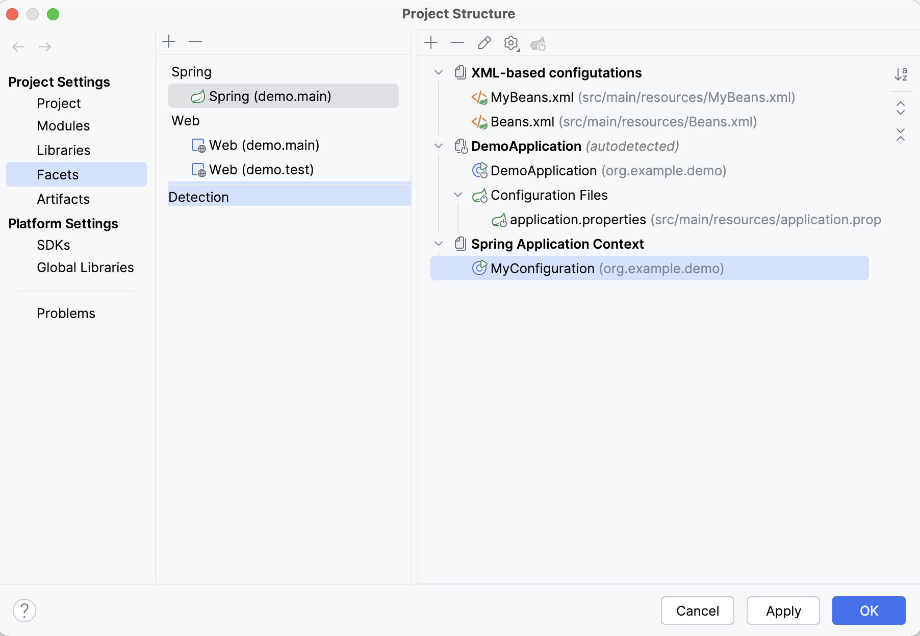 Spring Add Facet Spring Add Facet