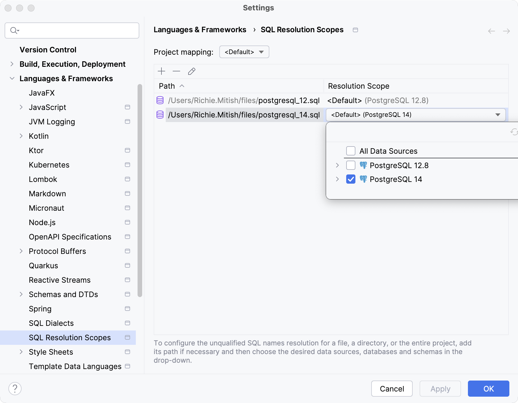 SQL Resolution Scopes SQL Resolution Scopes