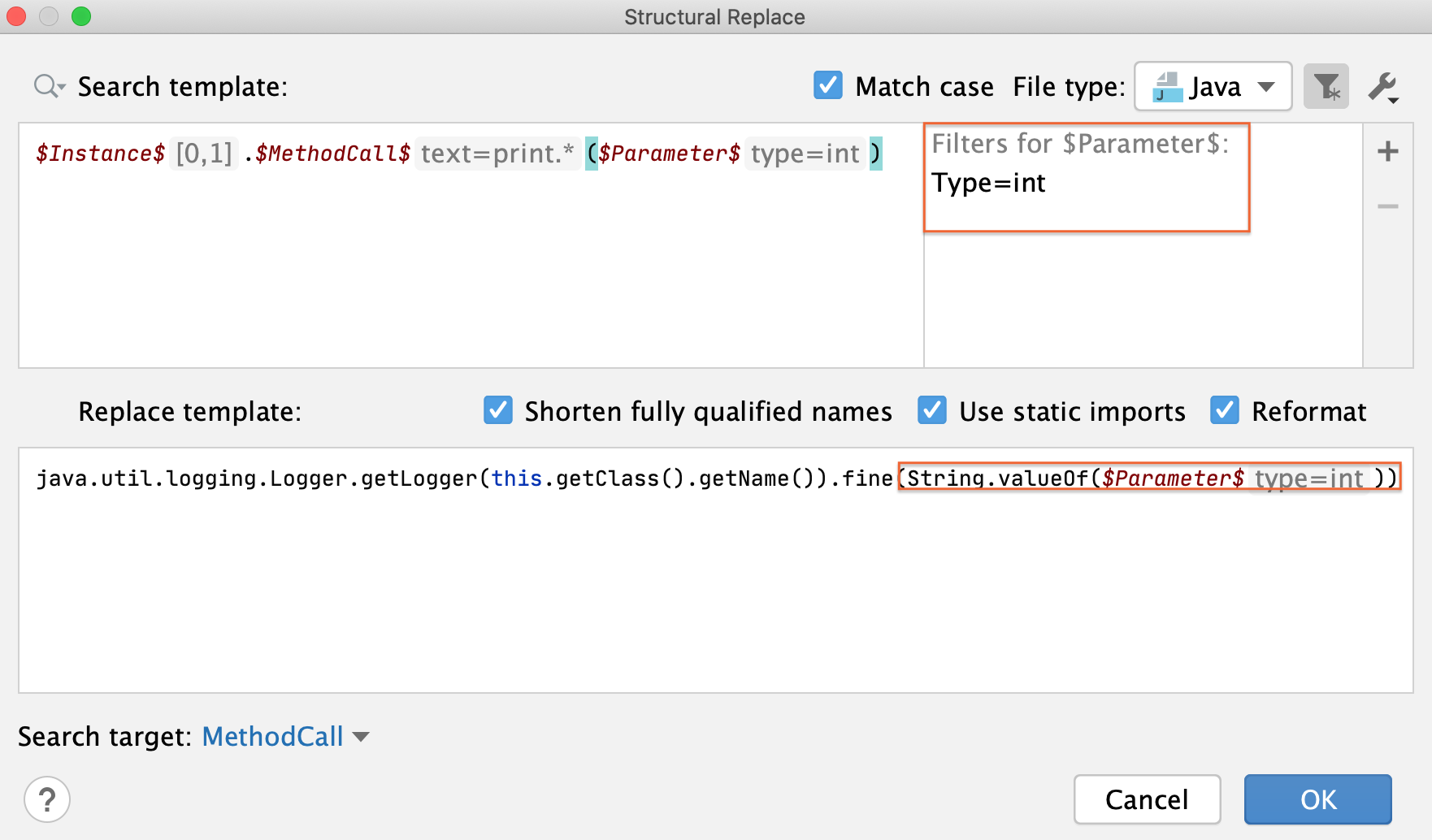 Change pattern Change pattern