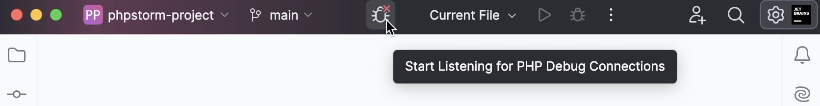 Start listening to incoming Xdebug connections Start listening to incoming Xdebug connections