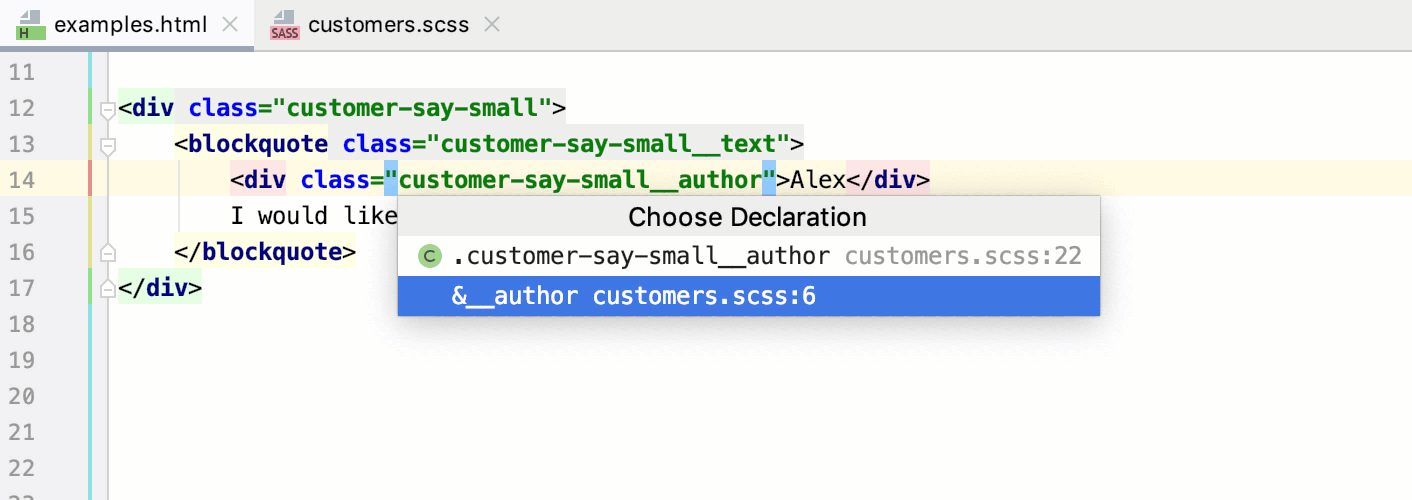 SCSS 选择器导航