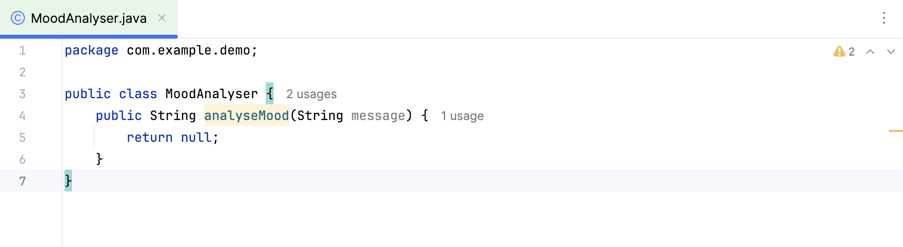 Write test body Write test body