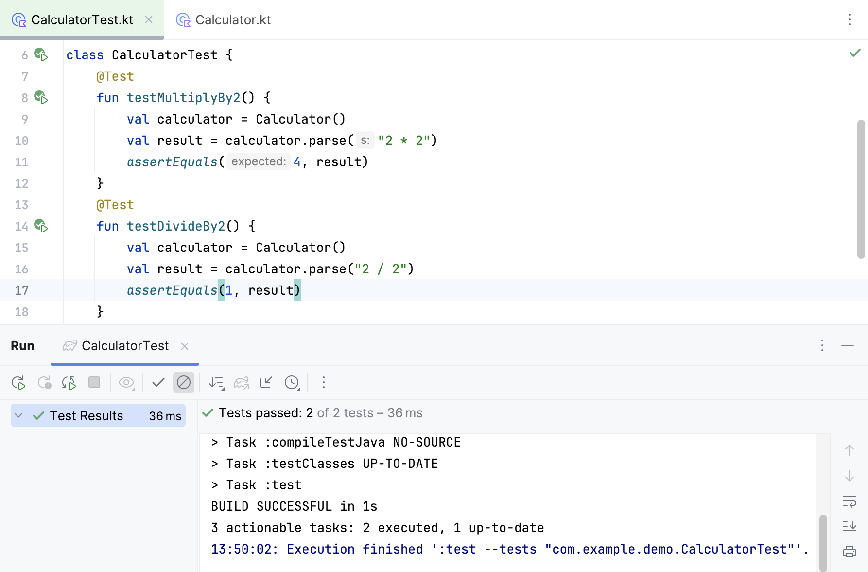The second test passes The second test passes