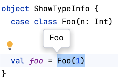 显示声明的类型信息 显示声明的类型信息