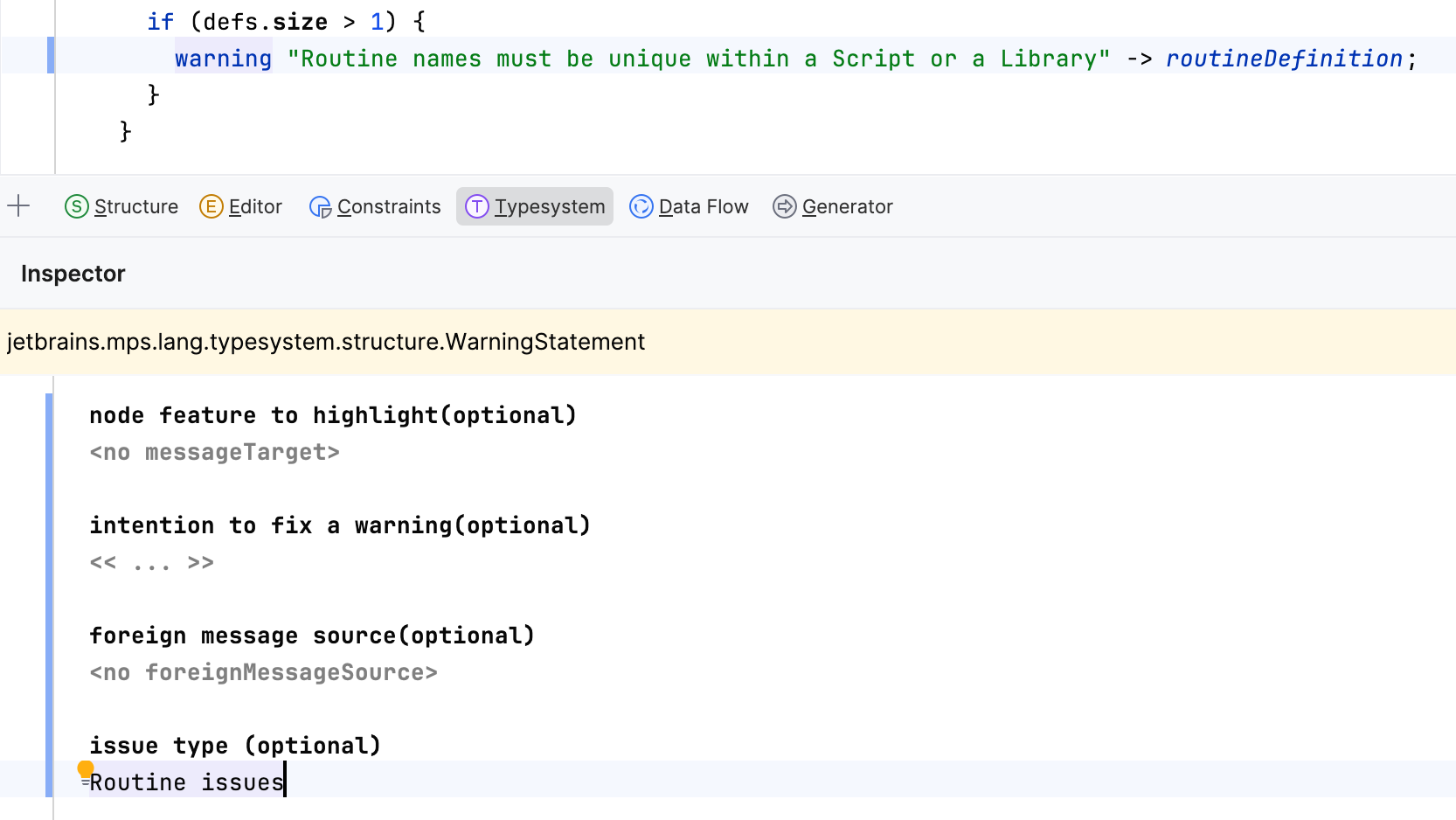 A definition of a typesystem category A definition of a typesystem category