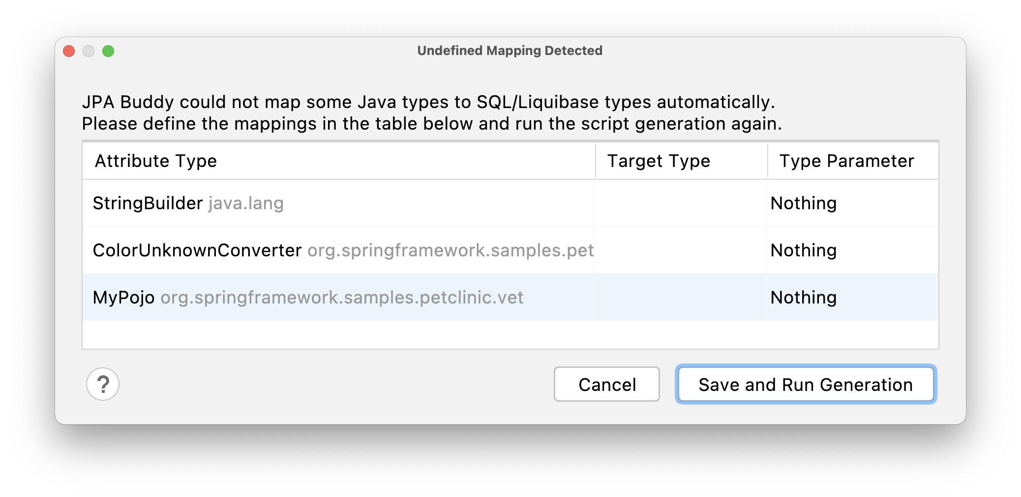 undefined-mapping-detected undefined-mapping-detected
