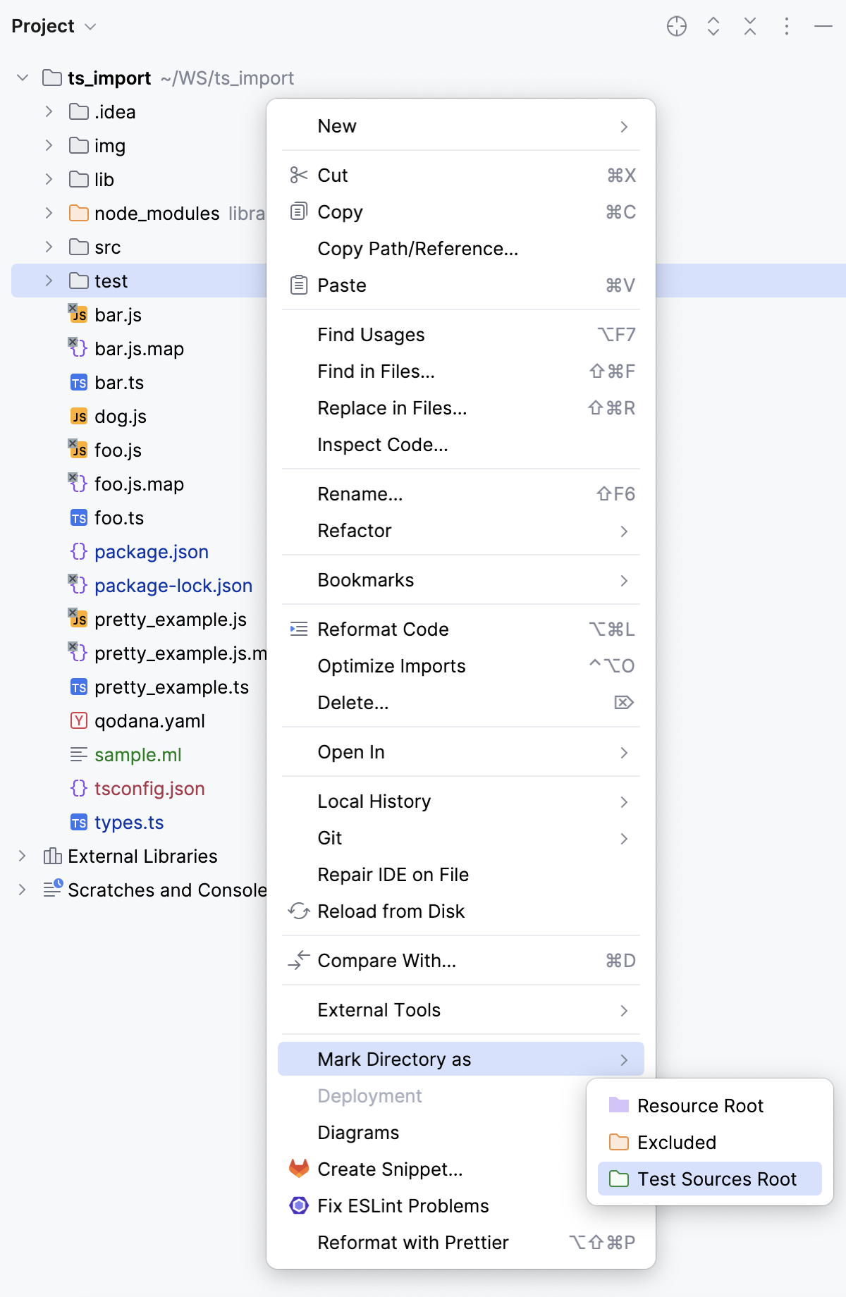 Choosing the folder category Choosing the folder category