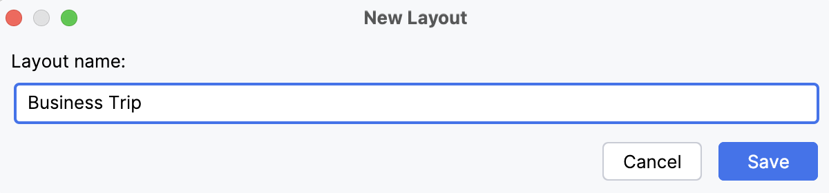 Saving current layout as new Saving current layout as new