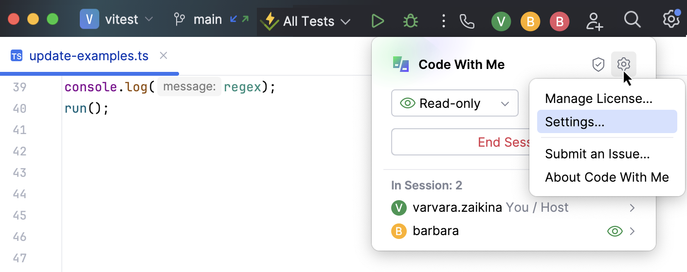Aceess the host's settings Aceess the host's settings