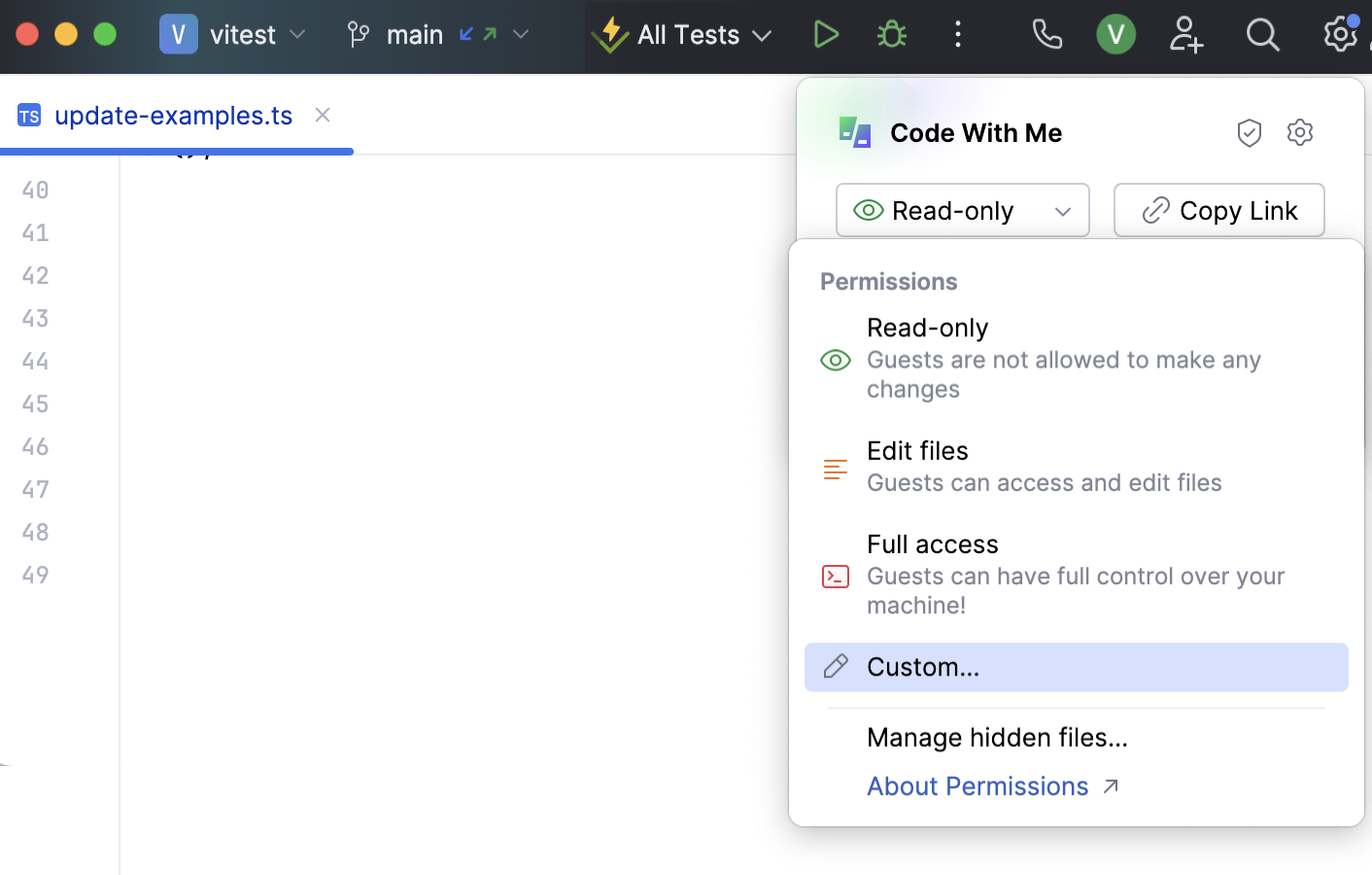 Customize access permissions Customize access permissions