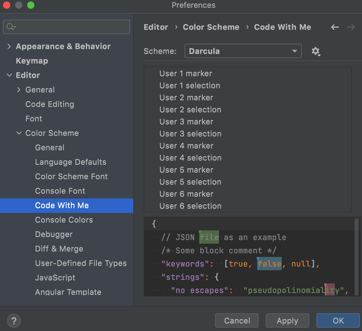 the Editor settings the Editor settings