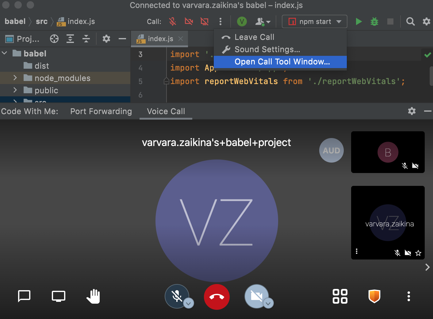 Code with Me Guest UI Code with Me Guest UI