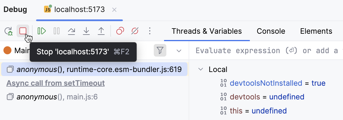 the Stop button the Stop button