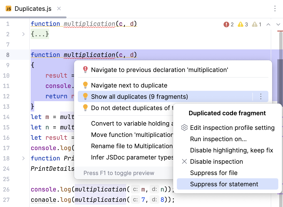 Suppressing the inspection Suppressing the inspection