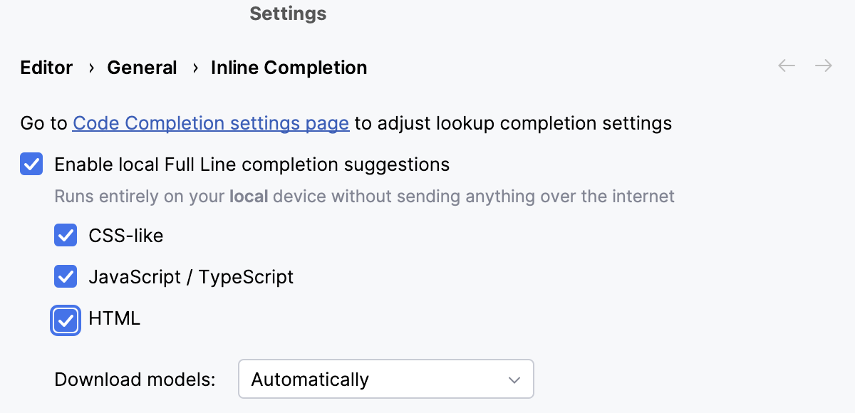 启用整行补全 启用整行补全